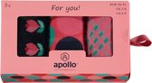 Dames sokken giftbox - Happy Print - Multi color - Maat 36/41- Giftbox - Geschenkdoos - Cadeaudoos - Giftbox Vrouwen - Cadeaudoos vierkant - Geschenkdoos Karton - Giftbox sokken heren - Happy socks - Apollo