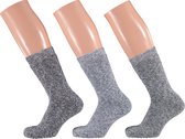 Badstof sokken dames | Multi zwart | Maat 36/41 | 3-Pak | Warme sokken dames | Sokken dames | Sokken dames maat 39 42 | Dikke sokken dames | Apollo