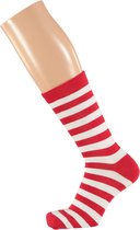 Feest sokken met strepen | rood|wit 41/46 | Gekleurde sokken | Carnaval | Party sokken heren | Apollo