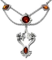 Alchemy Gothic - P509 - Amber Dragon Pendant