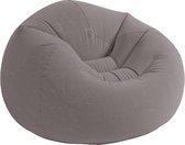 Intex Beanless Bag Chair Opblaasbaar - Zitzak - 1,14 m x 1,14 m x 71 cm, grijs