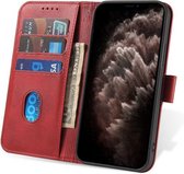 Smartphonica iPhone 11 Pro leren hoesje met lipje - Rood / Kunstleer / Book Case