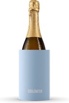 Coolenator champagnekoeler - Pastel Blauw - wijnkoeler - flessenkoeler - met vrieselement