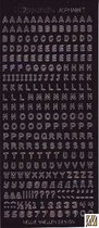 Clippunch alfabet sticker 121001/2229 zwart 10 vel
