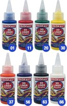 Colorall 3D Acrylique Liner Set - 8x50ml Couleurs