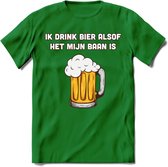 Ik Drink Bier Alsof Het Mijn Baan Is T-Shirt | Bier Kleding | Feest | Drank | Grappig Verjaardag Cadeau | - Donker Groen - L