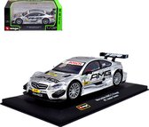 Mercedes AMG C-Coupé #5 Jamie Green (Zilver) 1/32 Bburago + Hot Wheels Miniatuurauto + 3 Unieke Auto Stickers! - Model auto - Schaalmodel - Modelauto - Miniatuur autos - Speelgoed voor kinder