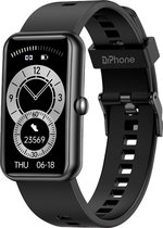 DrPhone Ai¹ Hydro – Smartwatch Aluminium – A-GPS - Stappenteller – Horloge – Waterdicht – IOS / Android - Vrouwen / Dames Horloge - Zwart