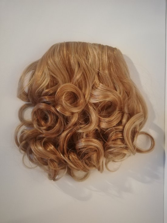 Demi-perruque à clip - 25CM Curl Honey Blonde | bol.com