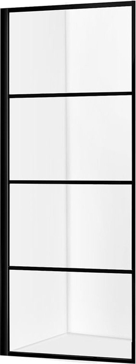 Diamond Line Finn - Inloopdouche / Douchewand - 120x200 - Mat Zwart Profiel - Helder Glas - 8mm Veiligheidsglas