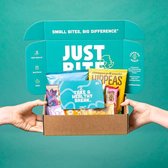 JustBite - Geschenkbox met 9 gezonde snacks en 1 drankje "zomaar"