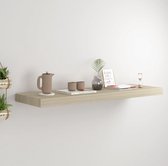 Decoways - Wandschap zwevend 80x23,5x3,8 cm MDF eikenkleurig