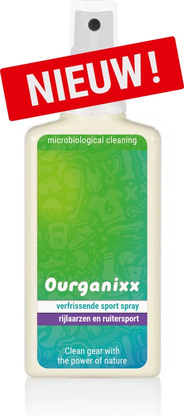 Ourganixx ontgeuringsspray - speciaal voor ruitersport - microbiologisch - 100 % veilig - 100 ml