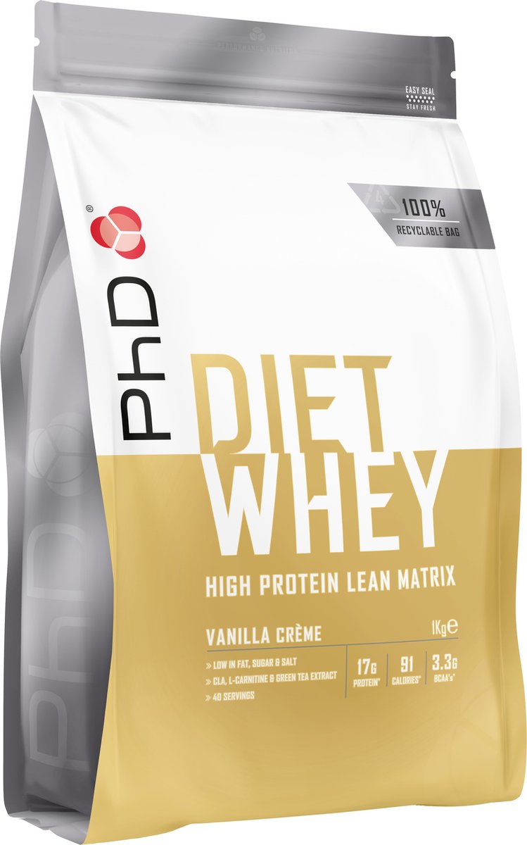 Phd nutrition Diet Whey - 1000 gram - vanilla cream