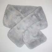 Heerlijk - Warme - Sjaal -Fake Fur - 15X90cm - Grijs