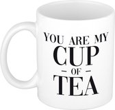 You are my cup of tea cadeau koffiemok / theebeker wit - Valentijnsdag - valentijn cadeautje voor hem en haar