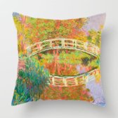 Kussenhoes  Claude Monet brug over water (dubbelzijdig)