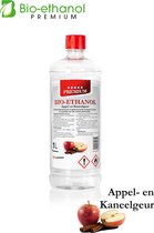 Ladanas® - Bio-Ethanol 1 L - Appel- en Kaneelgeur - Bioethanol 96,6% - Biobrandstof