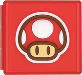 Nintendo Switch - Premium Game Card Holder - Spel Hoesje Rood - Opslag Case - 12 plaatsen - Mushroom