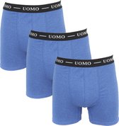 UOMO 3-Pack heren boxershorts Blauw maat XL