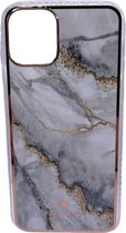 iPhone 11 Pro marmer design hoesje - 4 verschillende kleuren - Wit/Goud - Paars - Groen - Blauw - Design - Patroon - Telehoesje - Goedkoop - Stevig - Leuk - Marble phone case - Pho
