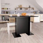 Decoways - Eettafel 110x60x75 cm spaanplaat zwart