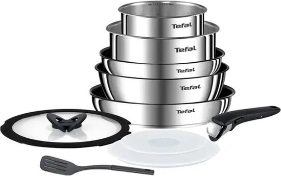 Tefal Ingenio Virtuoso Batterie de cuisine en acier inoxydable de haute  qualité - 9 pièces | bol
