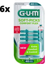 Gum Soft-Picks Comfort Flex Large - 6 x 40 Stuks - Voordeelverpakking