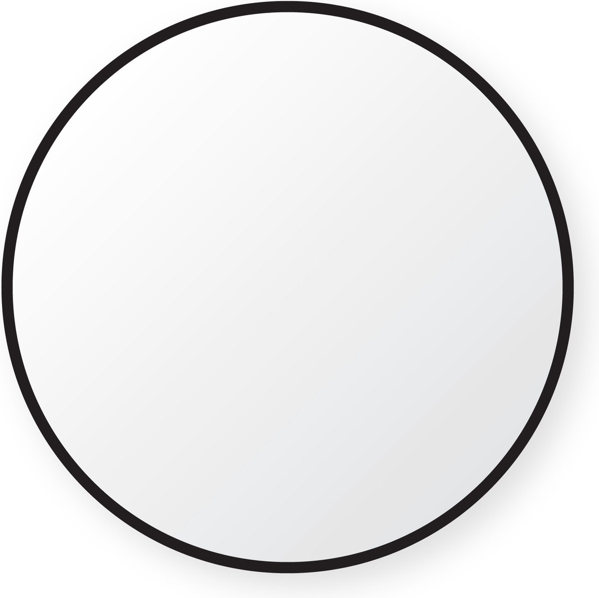 Balmani Secret Black Rond Badkamerspiegel Zwart 80 Cm Met Spiegelverlichting En Verwarming 15746 51