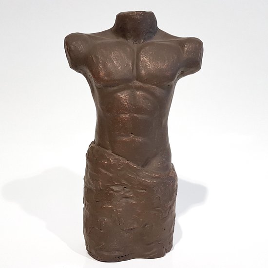 Rob Kunen / Sculpture / Statue / Torse / Buste d'homme - marron / or - 18 x  10 x 31 cm... | bol.com