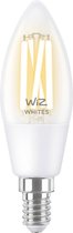 WiZ Filament Kaarslamp Slimme LED Verlichting - Warm- tot Koelwit licht - E14 - 40W - Transparant- Wi-Fi