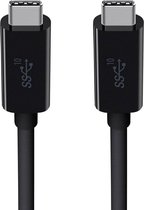 Belkin - USB-kabel - USB-C (M) naar USB-C (M) - 5 A - 1 m - 4K ondersteuning - zwart