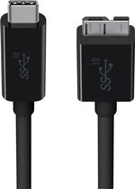 Belkin - USB-kabel - USB-C (M) omkeerbaar naar Micro-USB Type B (M) - USB 3.1 - 3 A - 91.4 cm - zwart