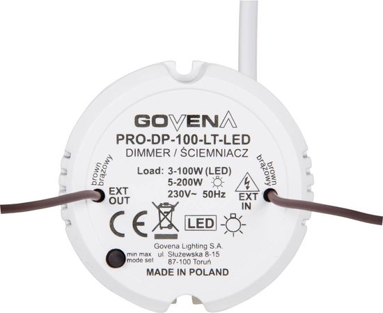 Govena Lighting PRO-DP-100-LT-LED Universele dimmer Geschikt voor lampen:  LED-lamp,... | bol