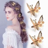 10 stuks gouden vlinder haarspeldjes - bruidskapsel - wedding - bruiloft - metalen vlinder haarspeldjes - metalen holle vlinder haarspelden - haaraccessoires voor vrouwen meisjes