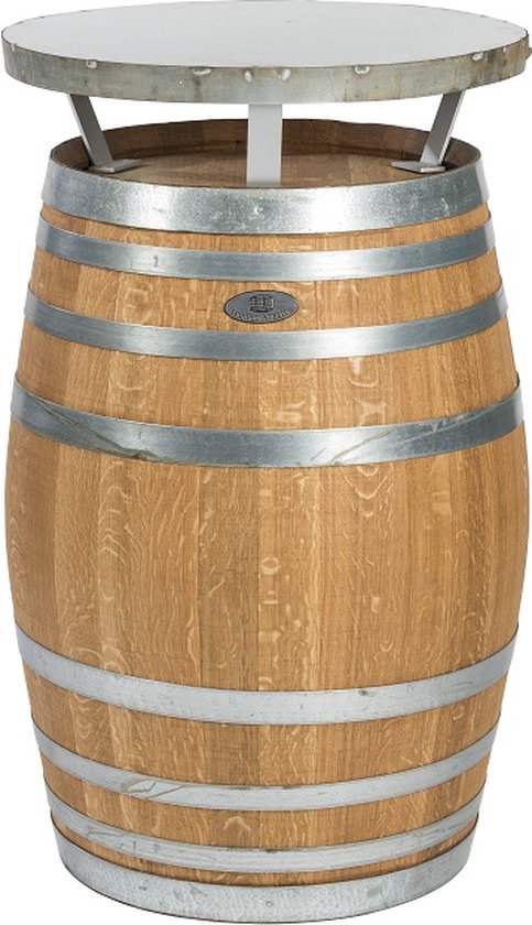 Bartafel Wijn 225l. "Rioja Baja" stalen blad, geborsteld, geschuurd, geolied (licht)