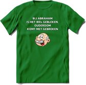 Bij abraham is het wel gebleken T-Shirt | Grappig Abraham 50 Jaar Verjaardag Kleding Cadeau | Dames – Heren - Donker Groen - 3XL