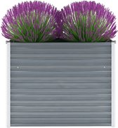 vidaXL Plantenbak 100x40x77 cm gegalvaniseerd staal grijs