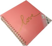 Trendy fotoalbum voor 120 foto's - origineel insteekalbum - roze goud love - fotoboek