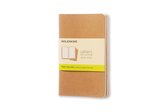 Moleskine Cahier Journals - Pocket - Blanco - Bruin - set van 3