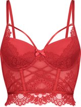 Hunkemöller Dames Lingerie Voorgevormde longline beugel bh Claire  - Rood - maat D75