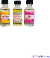 Satya Aromatische Olie (Set van 3) - White Sage (30ml), Sandal Wood (30ml), Rose (30ml) - Etherische olie, aromatische olie, essentiële olie