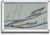 Walljar - Utagawa Kuniyoshi - Trout - Muurdecoratie - Plexiglas schilderij