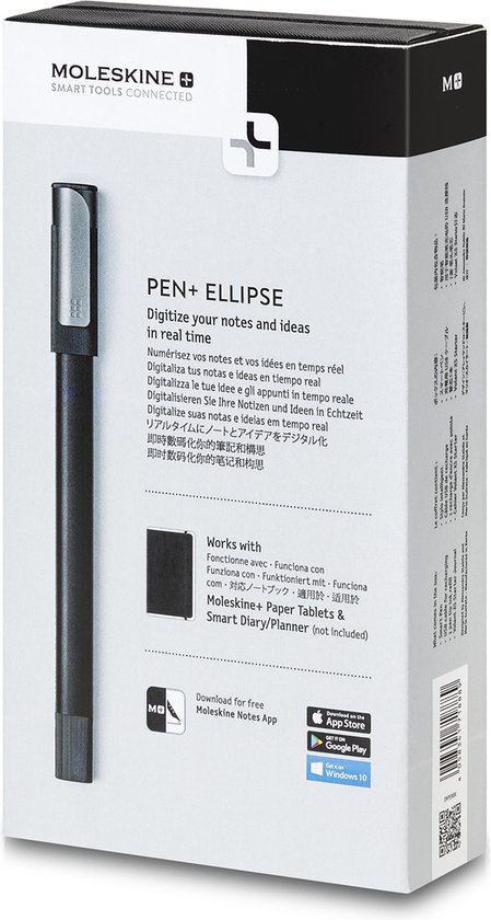 Stylo intelligent Moleskine Pen + Ellipse - Noir | bol
