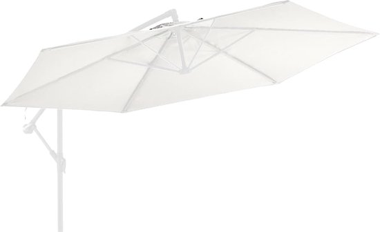 Toile de rechange pour parasol déporté 350 cm blanc sable | bol.com