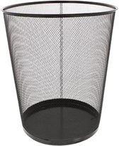 Prullenbak RICHARD – 15 L – Zwart – Metaal – Ø 30 x 35 cm – Rond