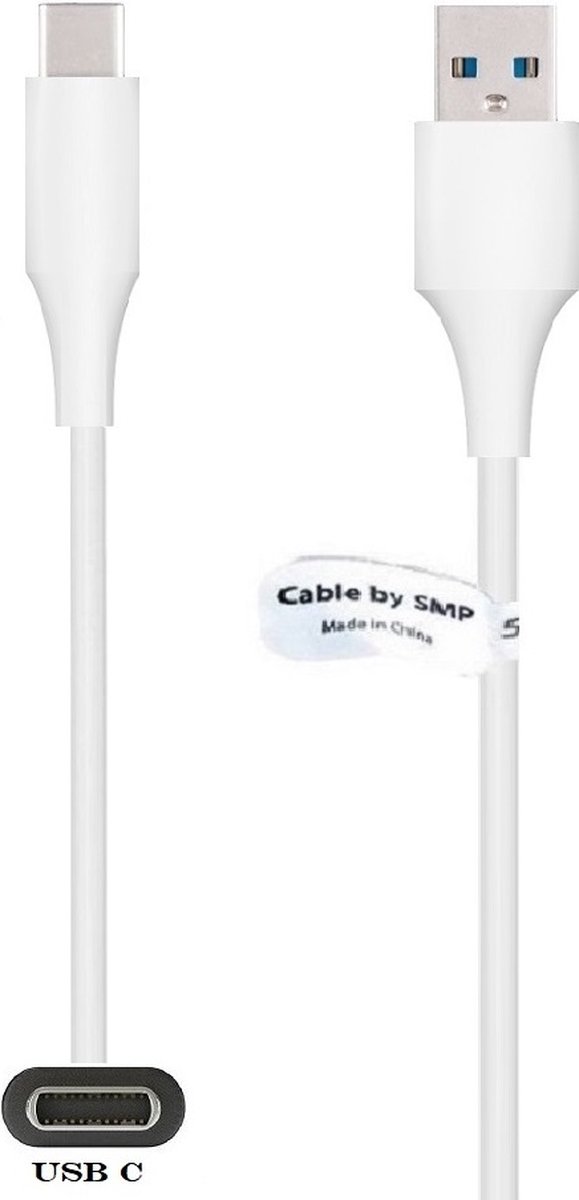 2,2m USB 3.0 C kabel Robuuste 60W & 56 kOhm laadkabel. Oplaadkabel snoer geschikt voor o.a.