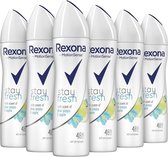 Rexona Deo Spray - Blue Poppy & Apple - Deodorant - 6x 150 ml - Voordeelverpakking