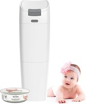 SPROSS Baby luieremmer incl. navulcassette - geurdicht systeem met één hand bediening - vuilnisemmer voor baby luiers