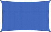 vidaXL Zonnezeil 160 g/m² 2x5 m HDPE blauw